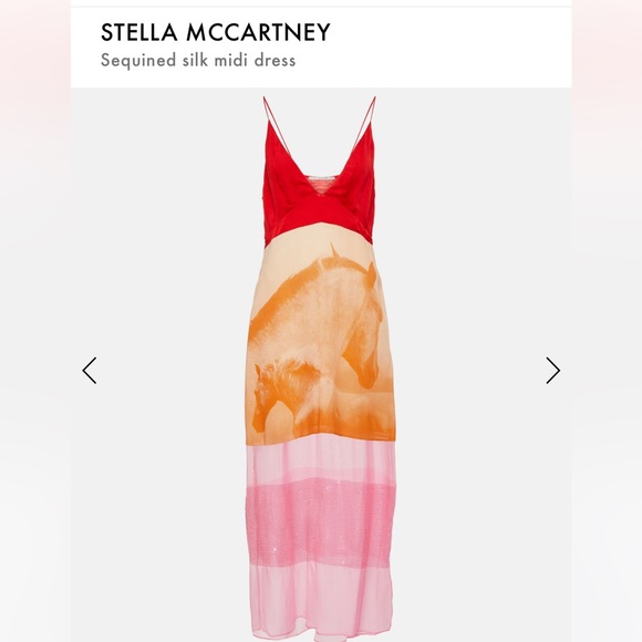 STELLA MCCARTNEY
Sequin-embellished printed silk crepe de chine midi dress - Picture 2 of 5